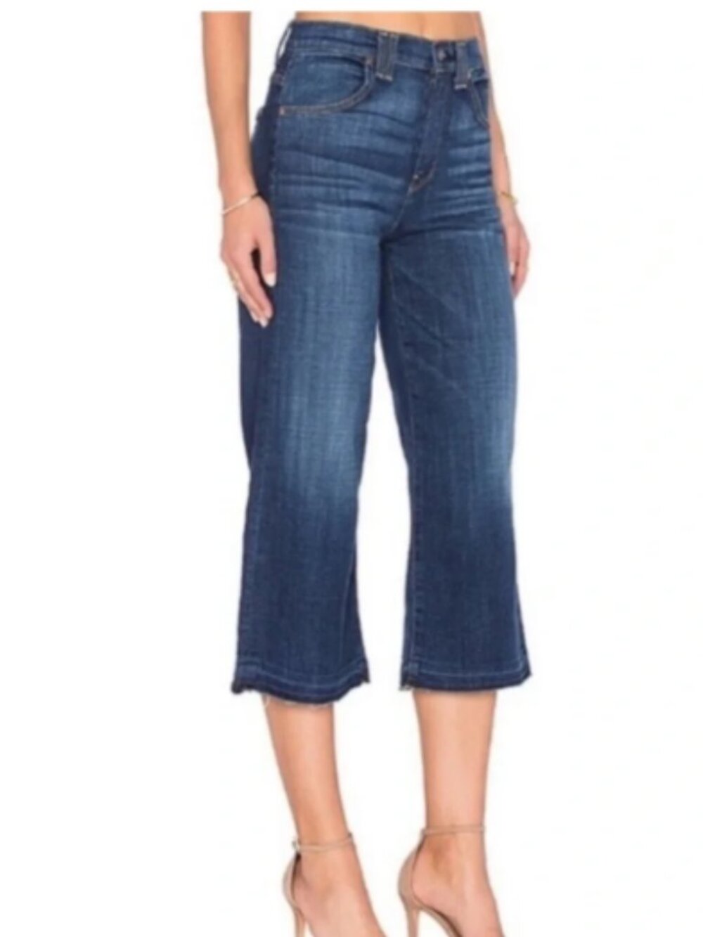 7 For All Mankind Crop Dojo Wide Leg Jeans Raw Hem – Size 28